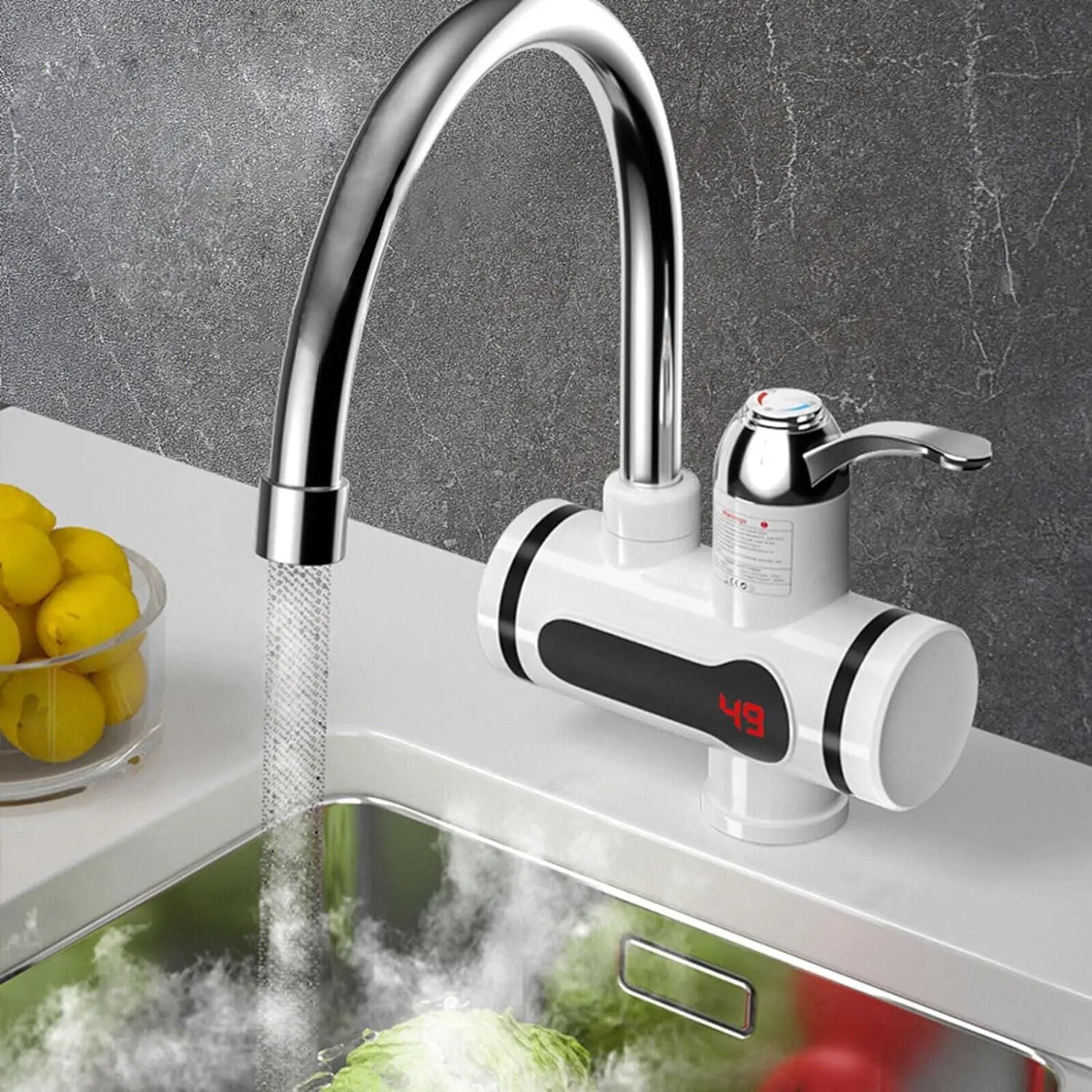 Electric Water Heater And Tankless Fast Water Heating Tap Instant Hot Kitchen Faucet 13162
