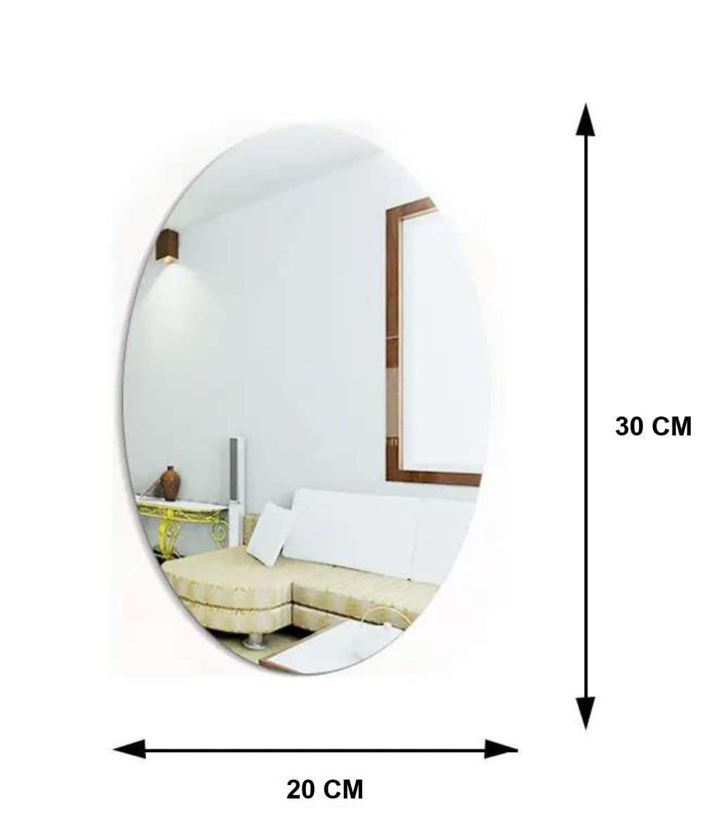 Combo of Oval Shape & Square Shape Mirror (Pack of 2) 13162