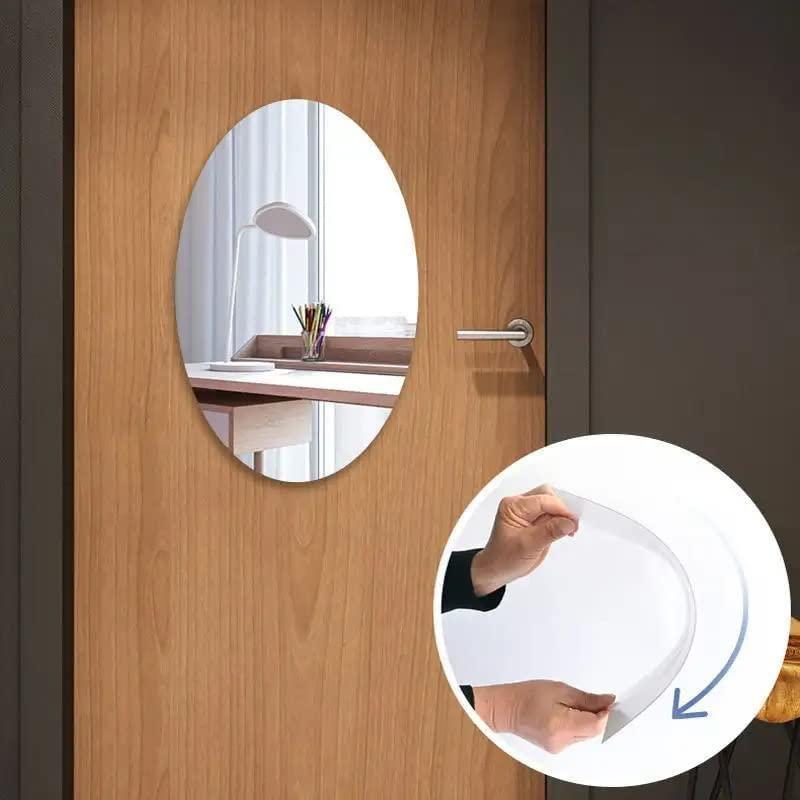 Combo of Oval Shape & Square Shape Mirror (Pack of 2) 13162