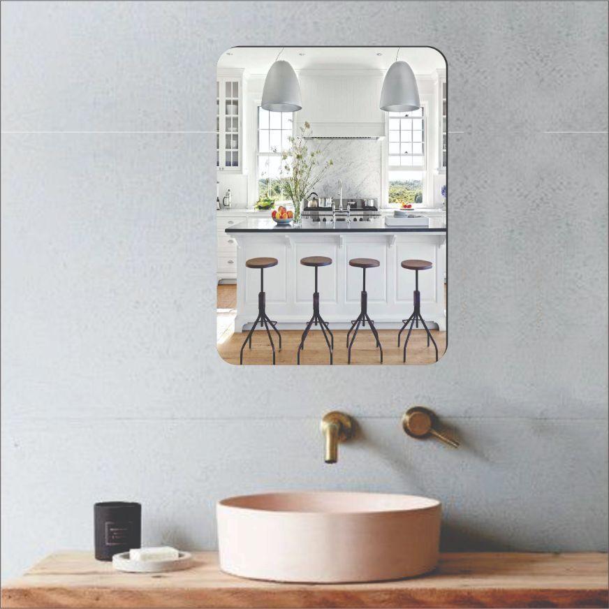 Combo of Oval Shape & Square Shape Mirror (Pack of 2) 13162