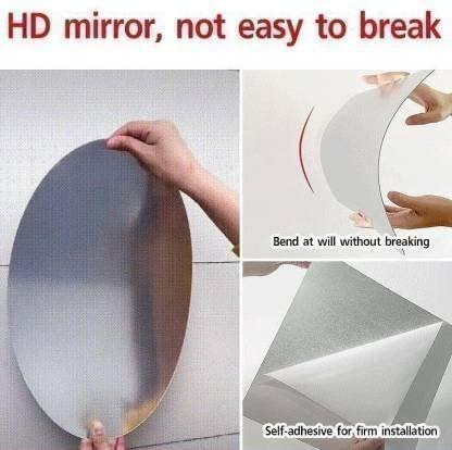 Combo of Oval Shape & Square Shape Mirror (Pack of 2) 13162