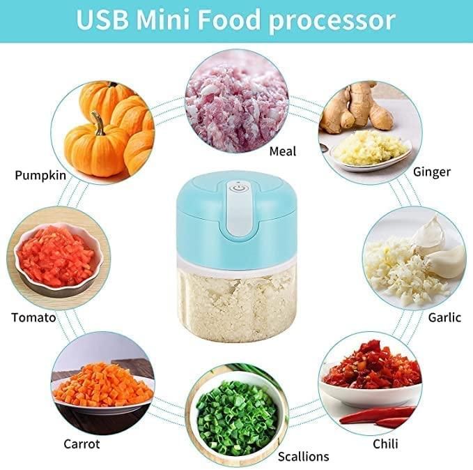 Mini Electric Meat/Garlic Chopper Portable Food Processor m2wvuk-pc
