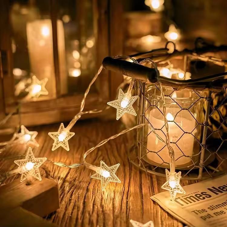 Serial String Star Lights for Decoration m2wvuk-pc