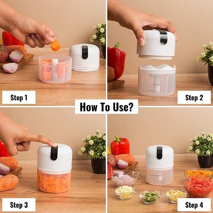 Mini Electric Meat/Garlic Chopper Portable Food Processor m2wvuk-pc