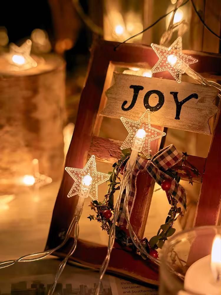 Serial String Star Lights for Decoration m2wvuk-pc
