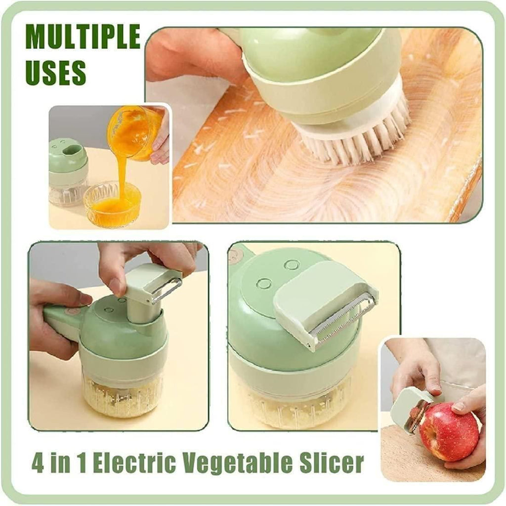 4 in 1 Portable Electric Vegetable Cutter Set m2wvuk-pc