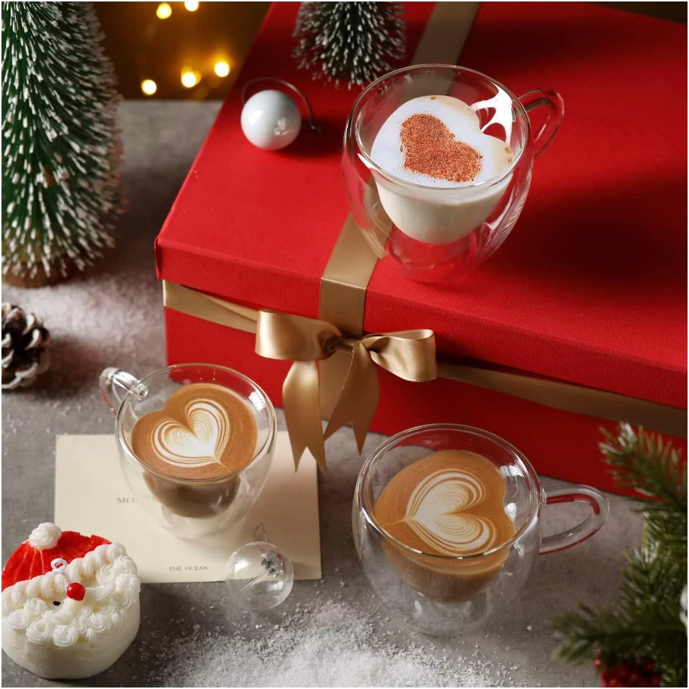 High Borosilicate Heart Shape Double Wall Glass (Pack of 1) m2wvuk-pc