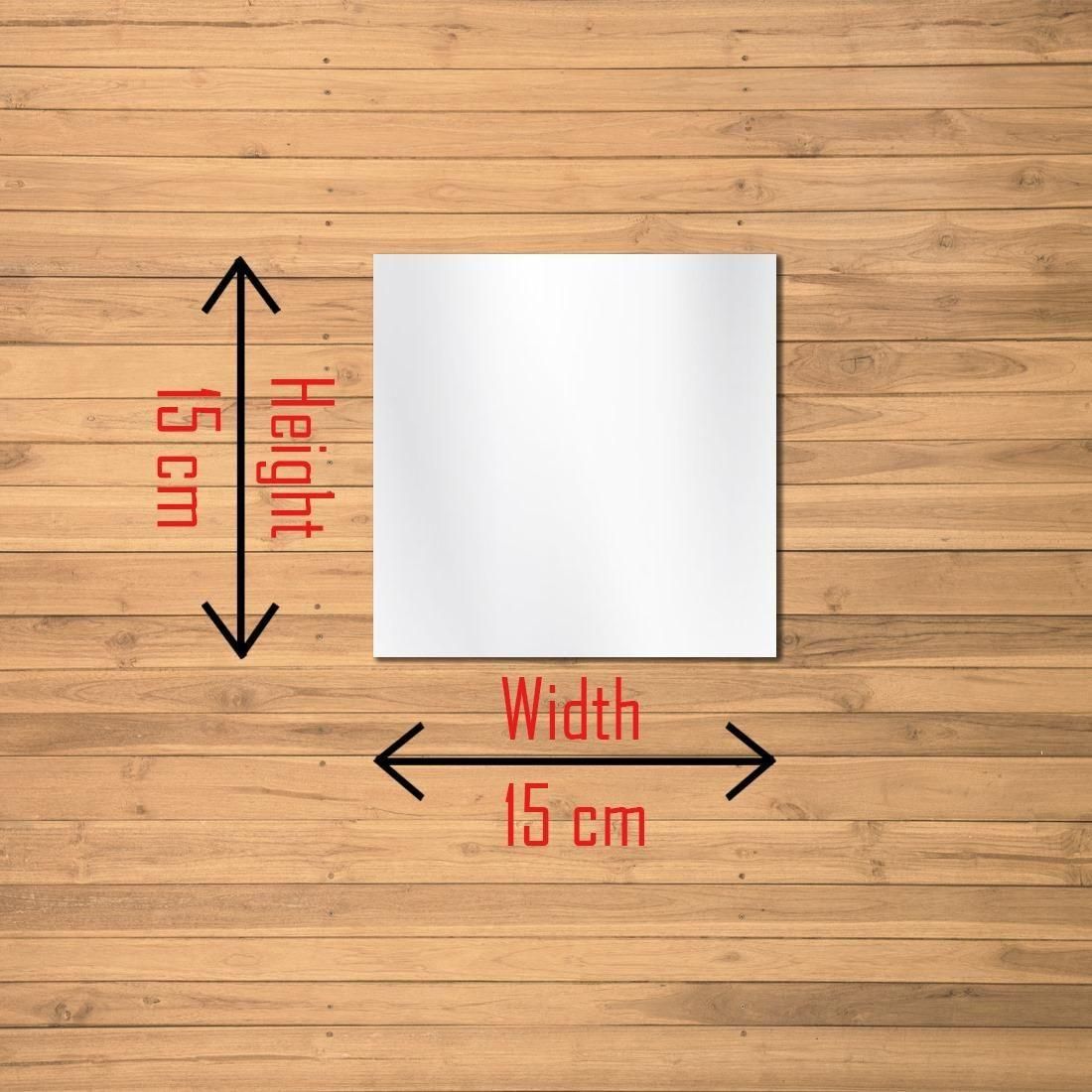 Big Square Silver 3D Acrylic Mirror Wall Sticker (Pack of 1) m2wvuk-pc