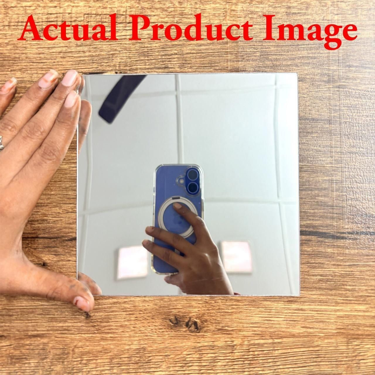 Big Square Silver 3D Acrylic Mirror Wall Sticker (Pack of 1) m2wvuk-pc