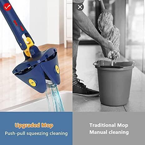 Blue Squeezing Triangle Cleaning Mop m2wvuk-pc