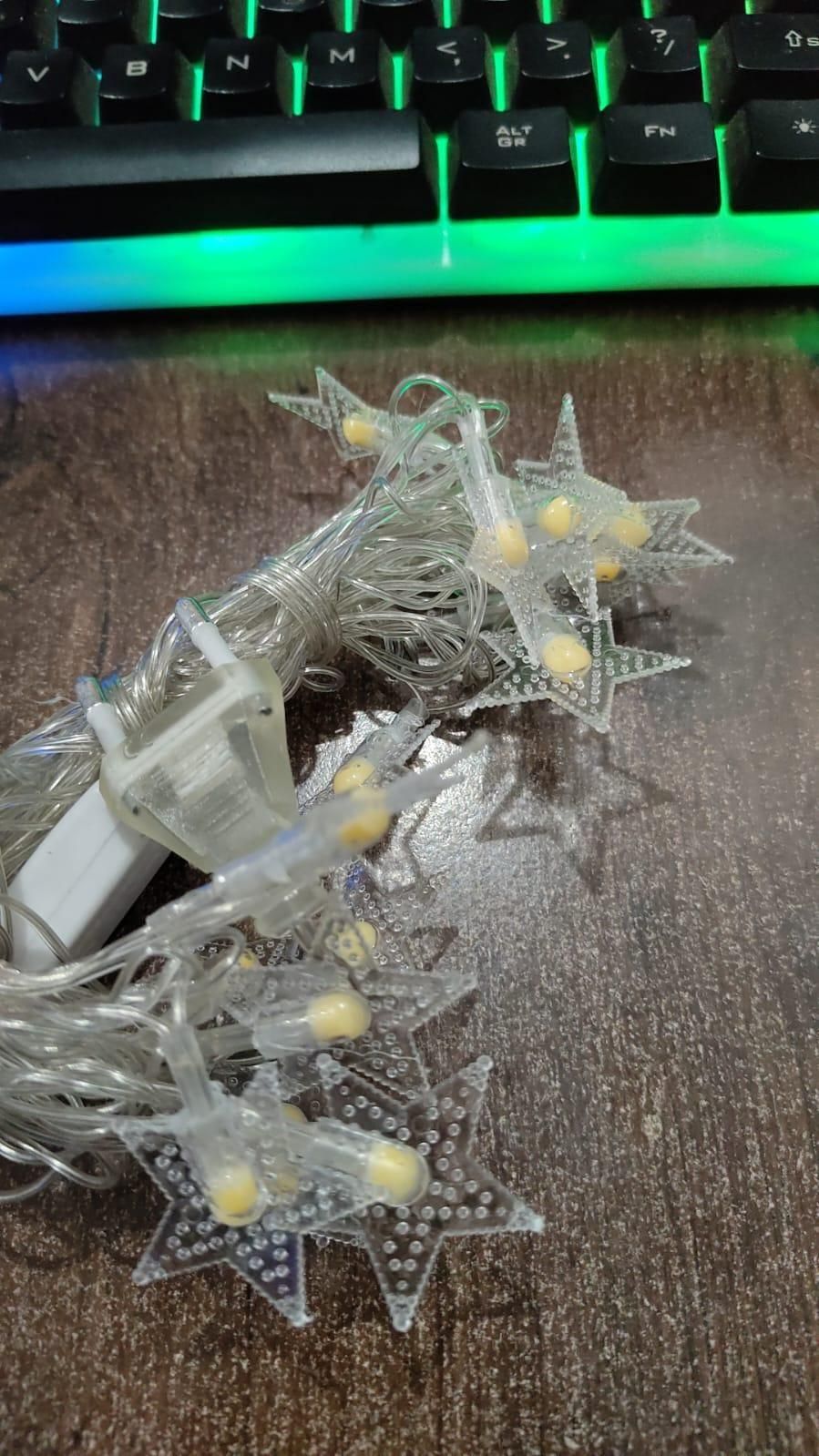 Serial String Star Lights for Decoration m2wvuk-pc