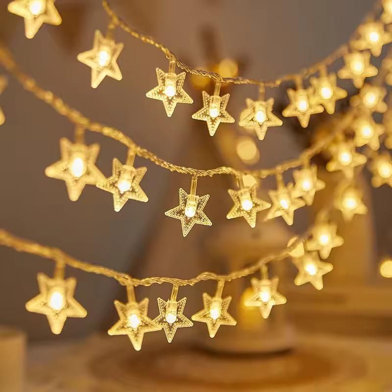 Serial String Star Lights for Decoration m2wvuk-pc