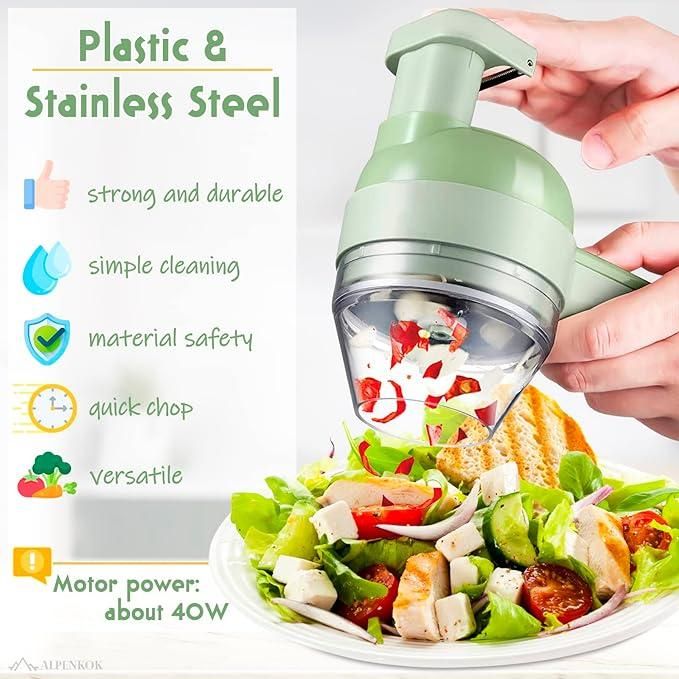4 in 1 Portable Electric Vegetable Cutter Set m2wvuk-pc