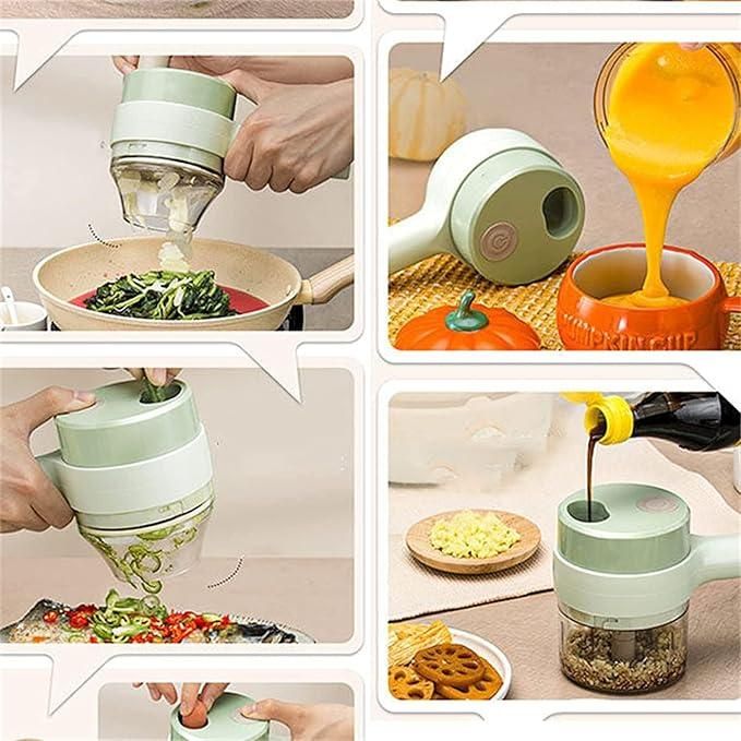 4 in 1 Portable Electric Vegetable Cutter Set m2wvuk-pc