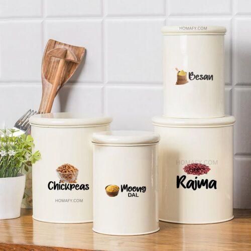 Waterproof Kitchen Spice Jar Label Stickers (Pack of 1 - 60 Stickers) m2wvuk-pc