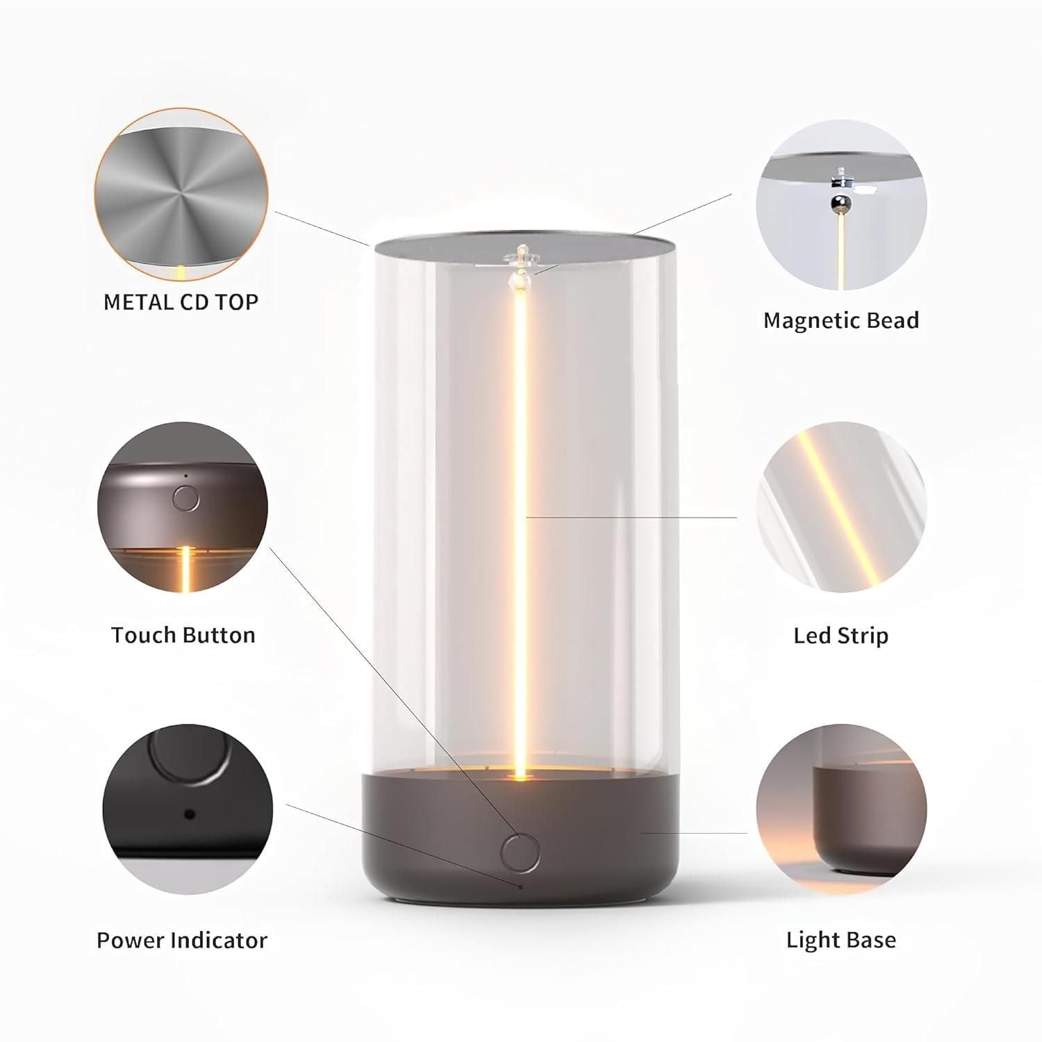 Magnetic lamp light m2wvuk-pc