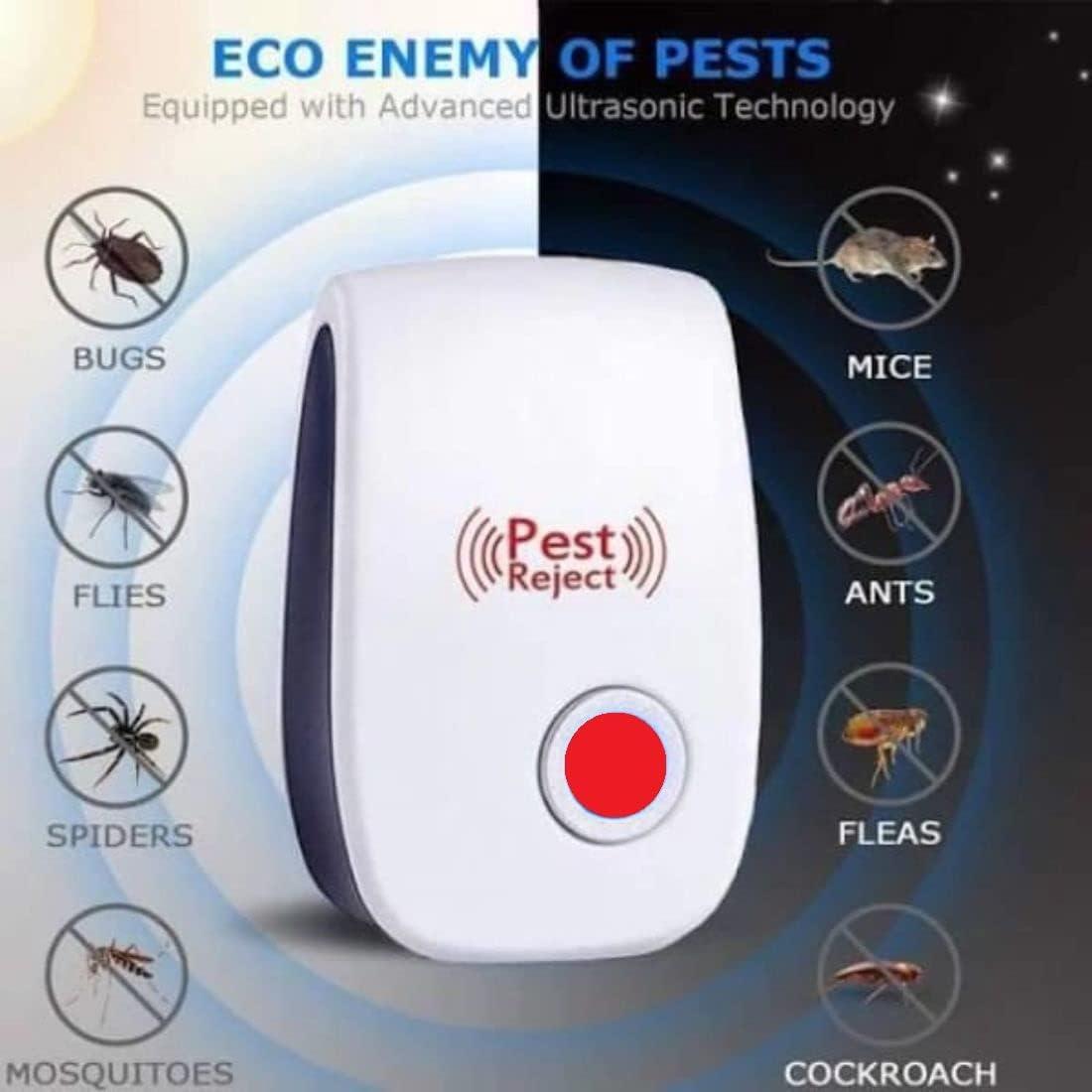 Ultrasonic Pest Repeller for Mosquito, Cockroaches, etc (Pack of 2) m2wvuk-pc