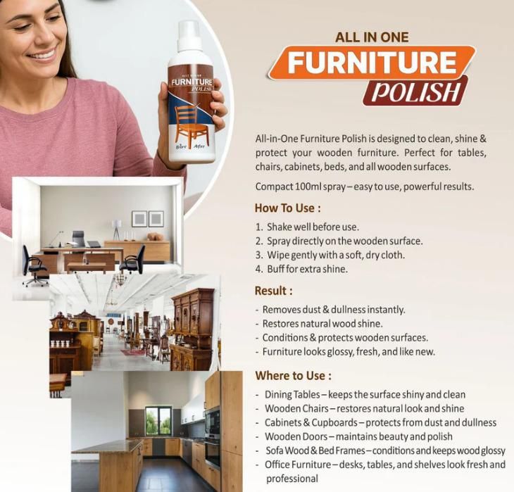 All In One Furniture Polish 450 grm Pack of 3 m2wvuk-pc