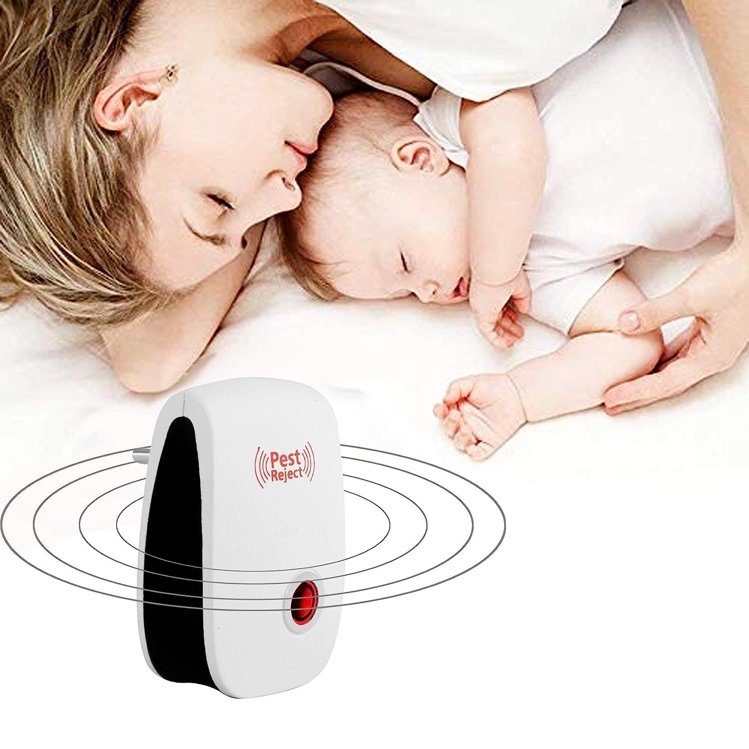 Ultrasonic Pest Repeller for Mosquito, Cockroaches, etc (Pack of 2) m2wvuk-pc