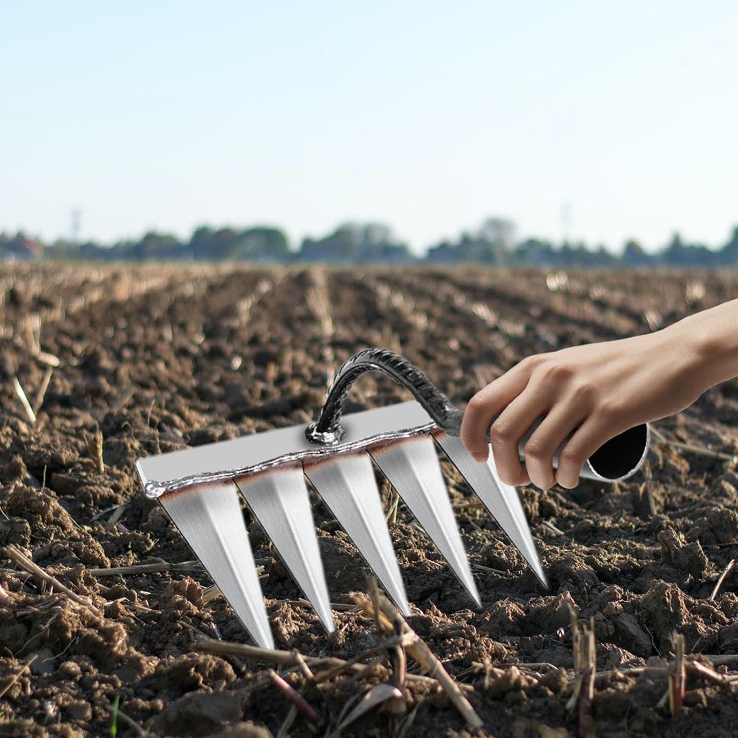 5 Teeth Carbon Steel Garden Weeding m2wvuk-pc