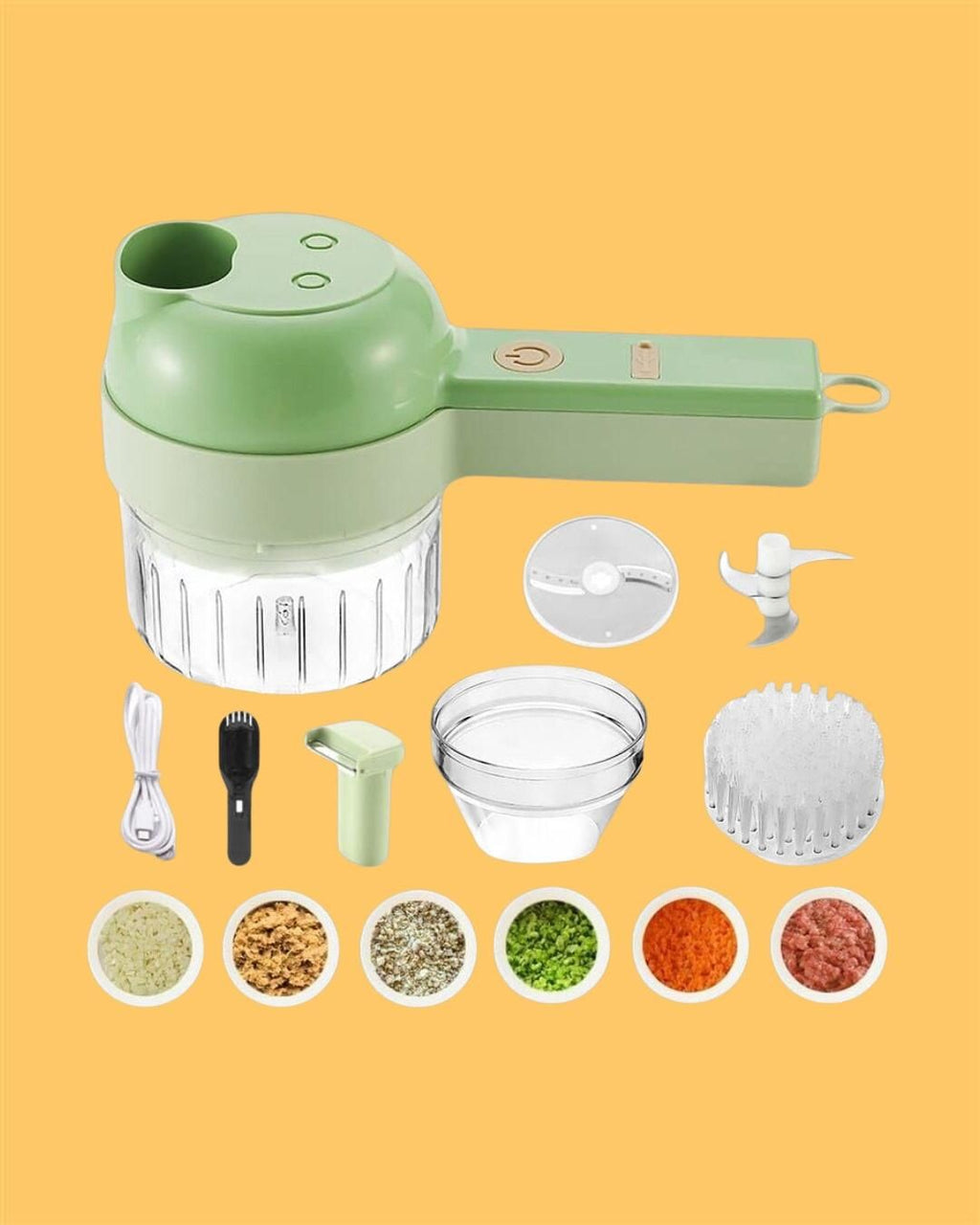 4 in 1 Portable Electric Vegetable Cutter Set m2wvuk-pc