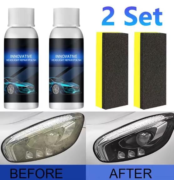 Car Headlight Repair Fluid, Scratch Remover Pack of 2 m2wvuk-pc