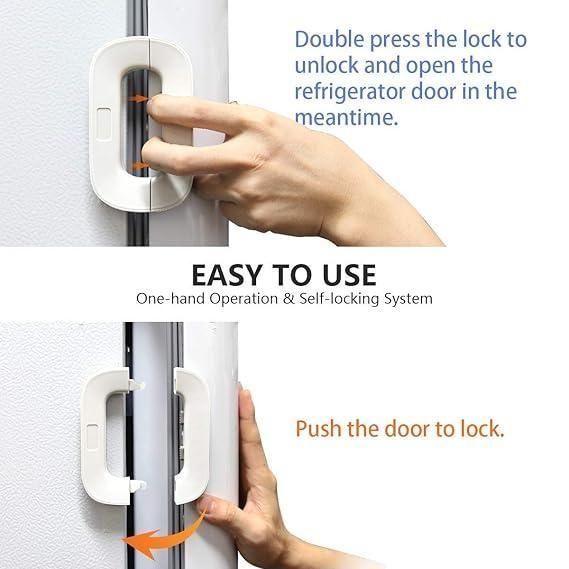 Refrigerator Lock l Cabinet Locks with Strong Adhesive m2wvuk-pc