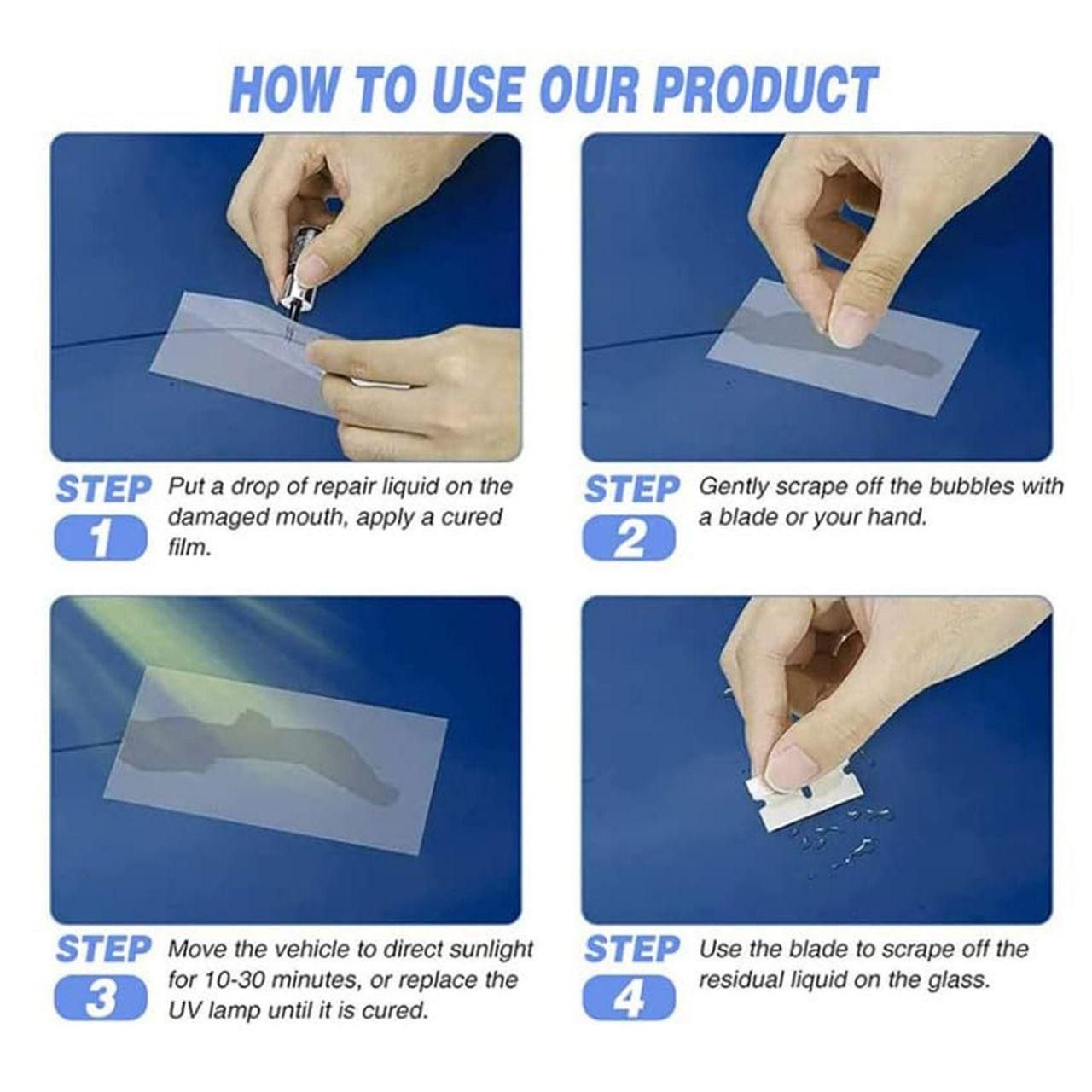 Glass Repair Kit Pack of 2 m2wvuk-pc