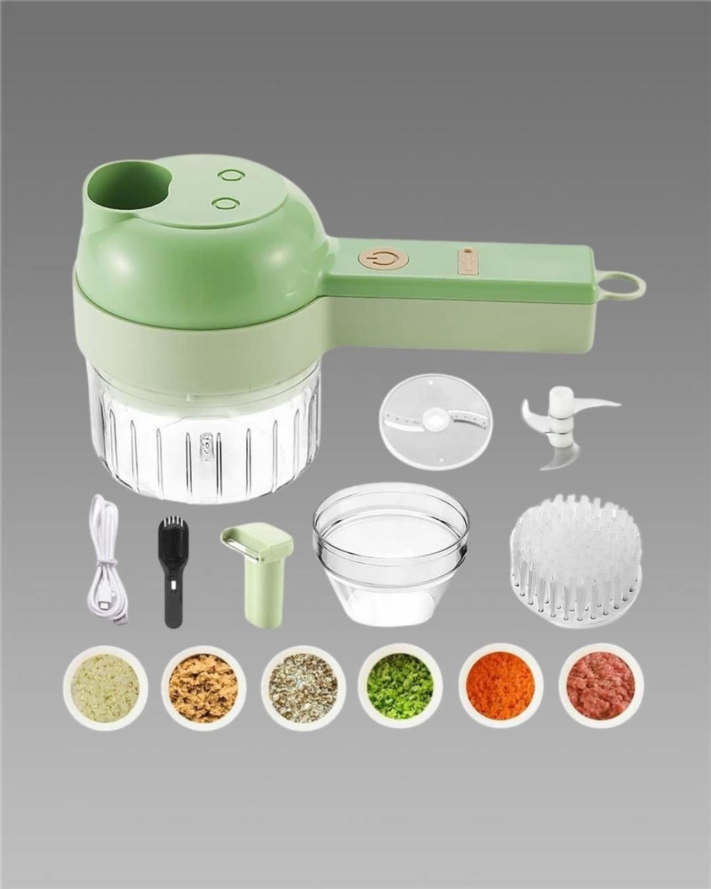 4 in 1 Portable Electric Vegetable Cutter Set m2wvuk-pc