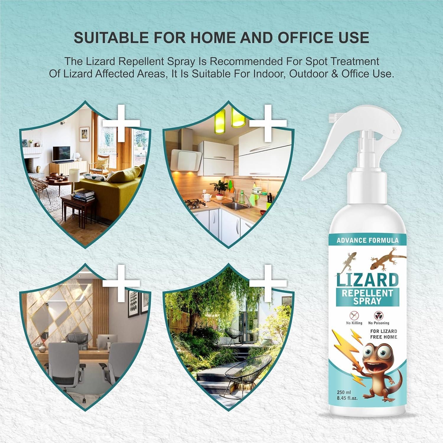 Lizard Repellent for Home Spray Pest Control 250ML (Pack of 2) m2wvuk-pc