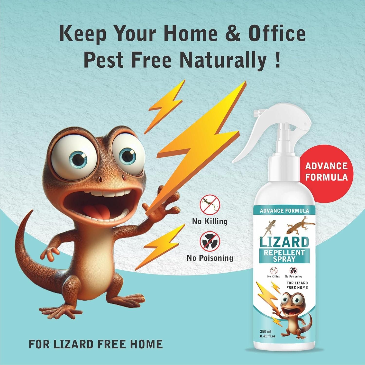 Lizard Repellent for Home Spray Pest Control 250ML (Pack of 2) m2wvuk-pc