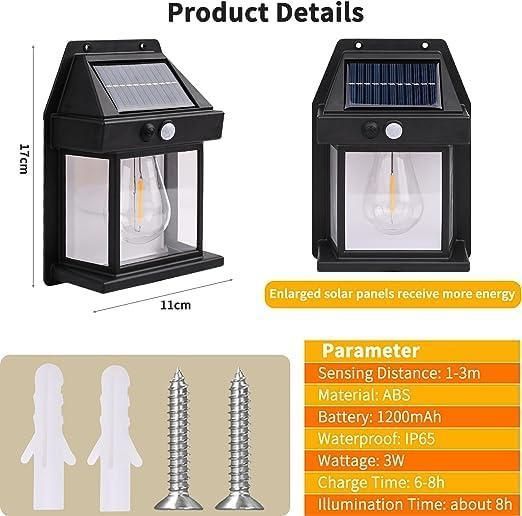 Solar Light Outdoor Wall Light m2wvuk-pc