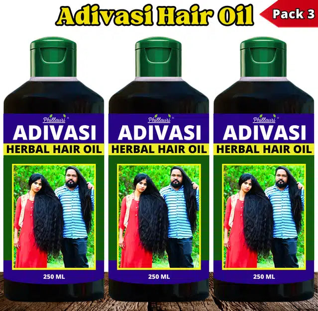 Phillauri Adivasi Natural Hair Oil (Pack of 3, 250 ml) 13373
