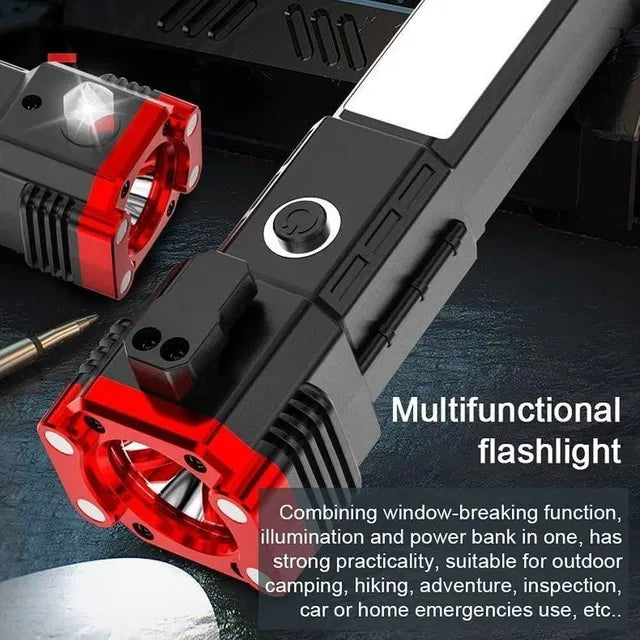 8 in 1 Portable Rechargeable Torch LED Flashlight 25478